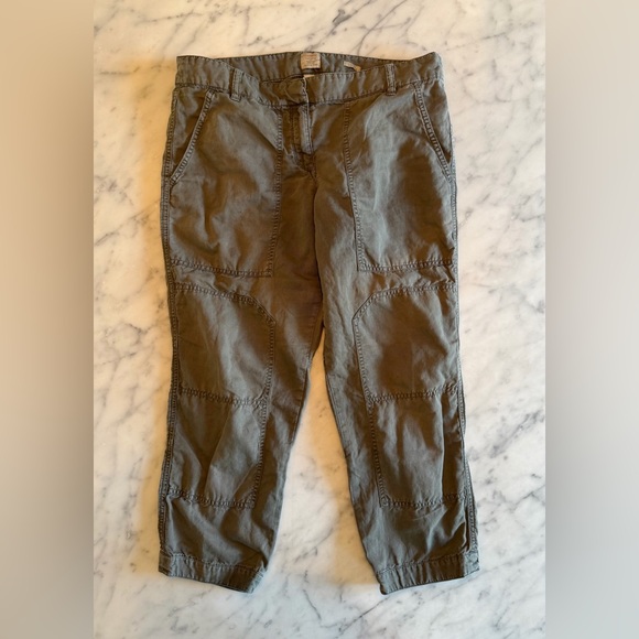 J. Crew Cotton Linen Cargo Crop Pants - Women’s Size 10 “City Fit” - Picture 2 of 12